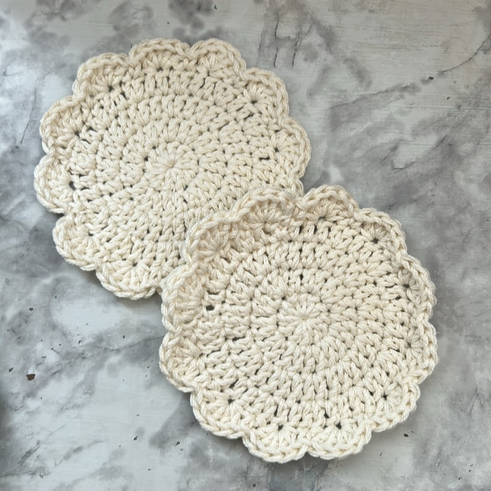 2 Handmade Crochet Coasters - Picture 4 of 8